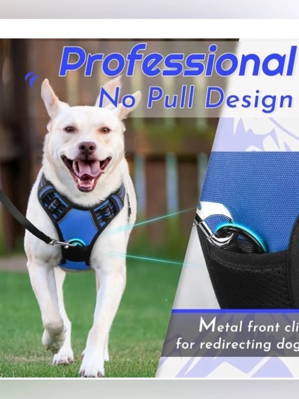🆕 Eagloo Dog Harness Small Sized Dog, No Pull Service Vest with Reflective Strip